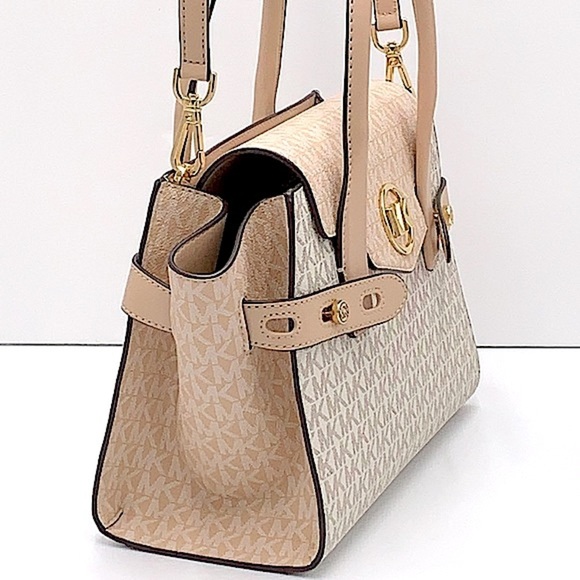 MICHAEL KORS
Carmen Medium Color-Block Logo Satchel color Buff Multi - Picture 5 of 16